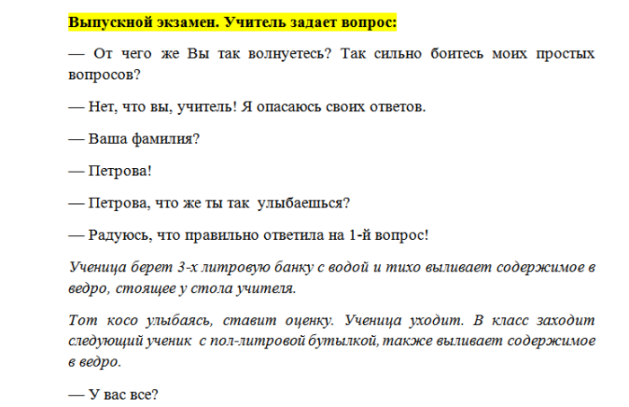 Смешные Сценки Про Школу Для 4 Класса На Выпускной От Родителей